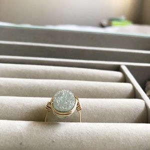 14k gold filled Druzy ring